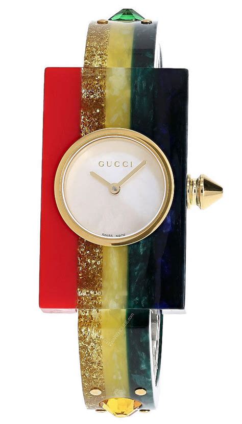 gucci ladies plexiglass rainbow watch ya143520|Gucci YA143520 Plexiglas Ladies Quartz Watch .